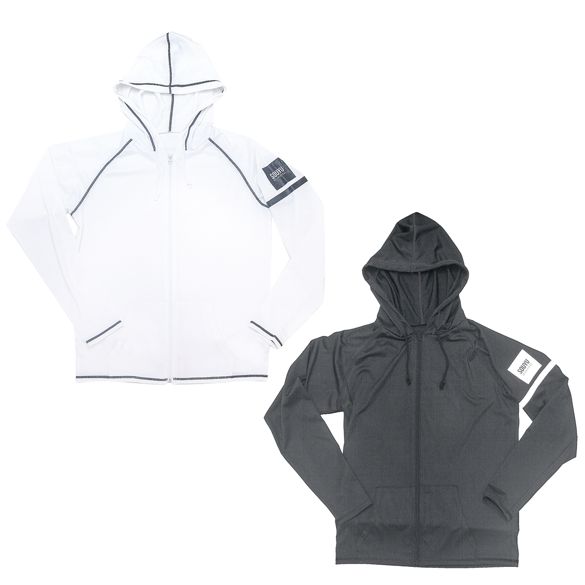 RASH HOODIE ラッシュフード Number : s20-so-04 Fabric : Polyester 87% PU 13% Size : XS, S, M, L, XL Color:White, Black Price : ¥7,800